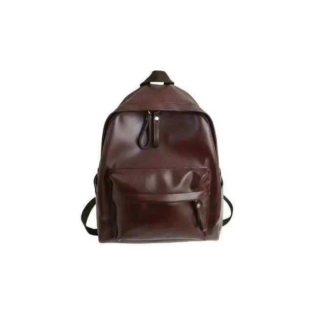 Women's Leather School Backpack Bag