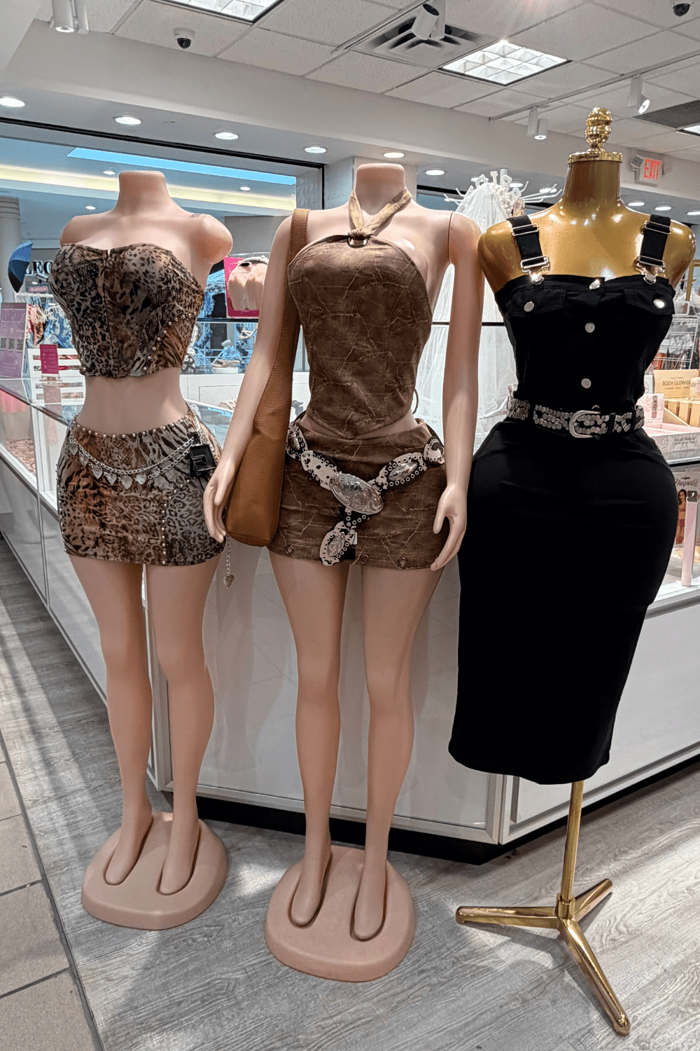 Women's Midnight Rodeo Denim Crop Top & Skirt Set