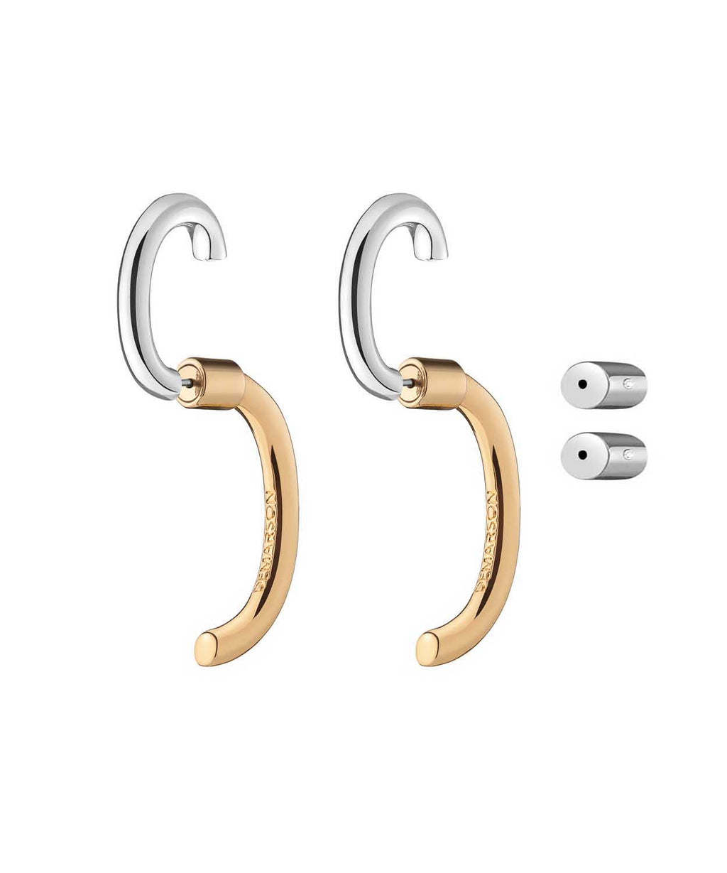 Luna Two-Tone Earrings