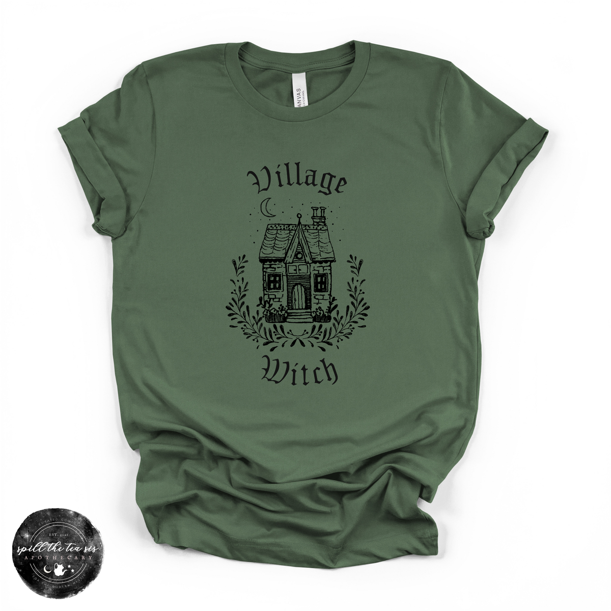 Village Witch House Tee | Cozy Cottage Witch Graphic T-Shirt