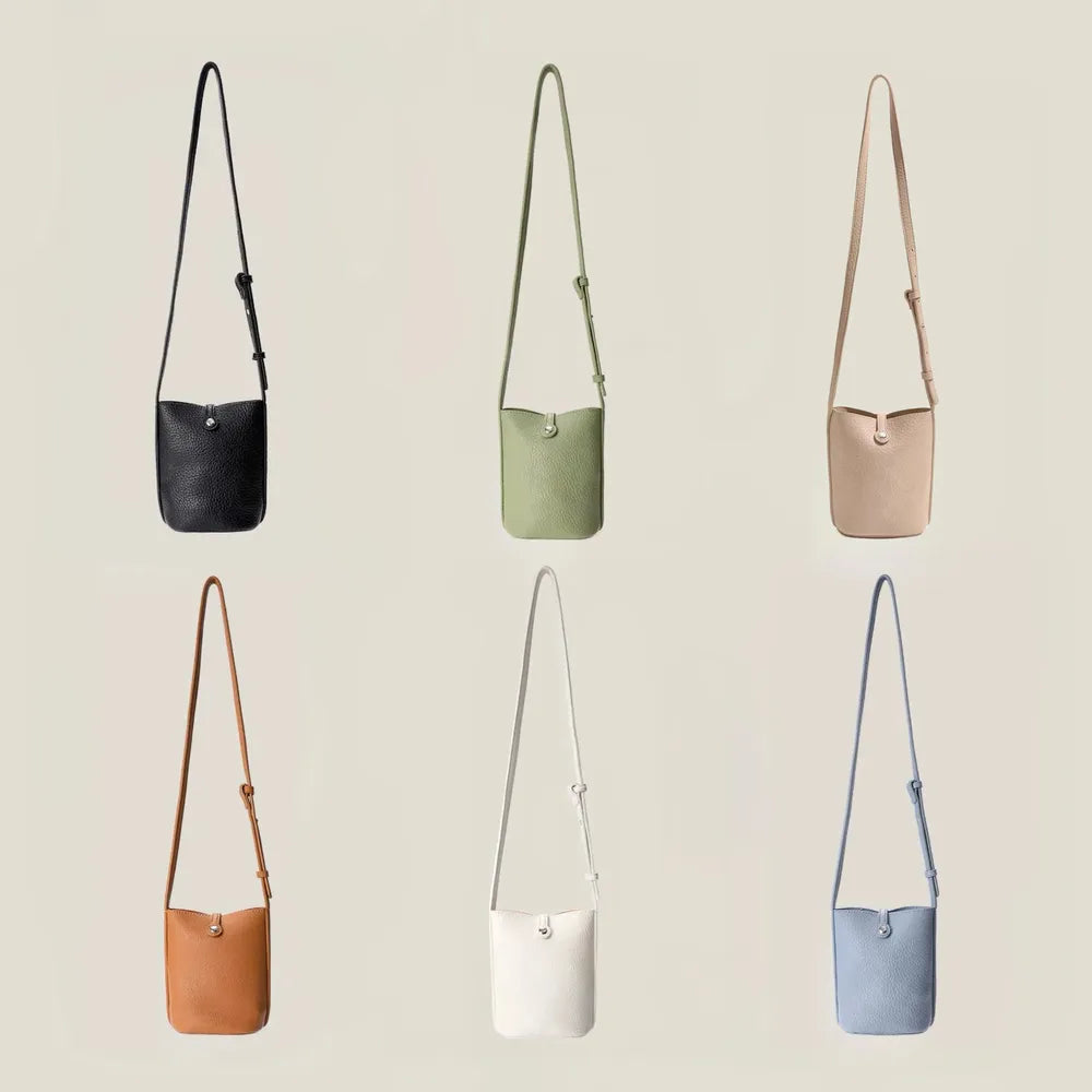 Women's Soft Lychee Leather Crossbody Bag