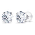 2.50 CTW Lab-Grown Diamond Stud Earrings, 14K White Gold