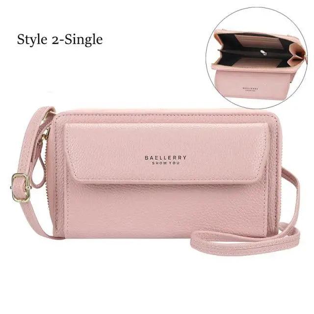 Women's Leather Double Layer Large Crossbody Bag